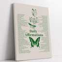 LiTiu Affirmation Wall Decor, Daily Affirmation Vintage Green Butterfly Wall Art Canvas Prints Decor, 11x 14, Inspirational Wall Decor For Home Bedroom Living Room Nursery Kids Room