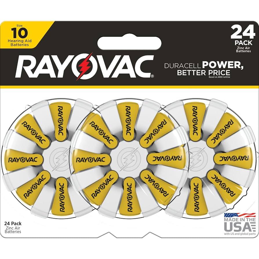 RAYOVAC 10CR-24 HEARING AID BATTERY 24PK
