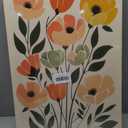 Boho Flower Canvas Wall Art Minimalist Abstract Botanical Floral Painting Picture Wall Decor Modern Botanical Poster Print Artwork for Bedroom Gallery Livingroom Home Decoration (16L" x 12W")