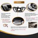 TYG Front Grille Fit for 2015-2016 Honda CR-V, OE Style Replacement Non-Active Exterior Grille, Replaces 71121-T1W-A01 HO1200224