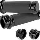 BlueStars 1"/25mm Hand Grips Handlebars - Compatible with Harley Sportster 883 1200 Honda Yamaha Suzuki Kawasaki Cruiser Motorcycle Bobber Chopper - Nonslip Comfortable Durable