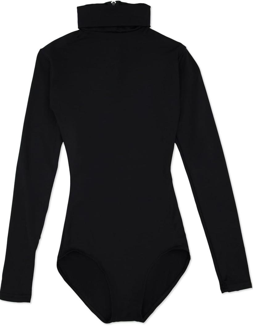 Capezio Girls' Team Basic Turtleneck Long Sleeve Leotard with Snaps 10-12 L
