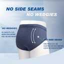 BAMBOO COOL Men's Tagless Briefs Coverd Waistband Comfort Soft Underwear with Contour Pouch Breathable Underpants, Multipacks (Black, XXL)