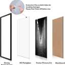 DOAI ART 13.5x40 Poster Frame Black 2 Pack, Poster Frames 13 x 40 inches or 40x13.5 Picture Frames with HD Plexiglass for Horizontal or Vertical Wall Mounting, Durable Scratch-proof Safe and Artistic