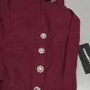 Karl Lagerfeld Women's Short Sleeve Stretch Texture Knit Tweed A-line Dress (12, Wine)