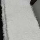 Small Runner Rugs for Bedroom Hallways, 2x4 Runners for Hallways Fluffy Shag Throw Area Rug Non Slip for Bedside Dorm, Shag Rugs for Girls Boys Bedroom, Floor Carpet Runner for Kids Dorm, Cream White