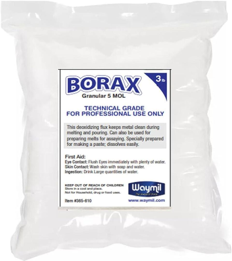 3 lb Borax Flux Glaze Crucibles Melting Gold Silver Melting Soldering, Casting Jewelry Porfessional USE