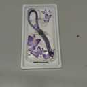 GVIEWIN for iPhone 14 Case Floral, with Screen Protector&Camera Lens Protector, [Non Yellowing]Soft Shockproof Clear Phone Protective Cover Women, Flower Pattern Design 6.1"(Alluring Butterfly/Purple)