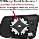Passenger Side Mirror Replacement for Nissan Altima 2013 2014 2015 2016 2017 2018 Sentra 2013 2014 2015 2016 2017 2018 - Right Side Mirror Glass, Rear View Mirrors Glass with Power Heated