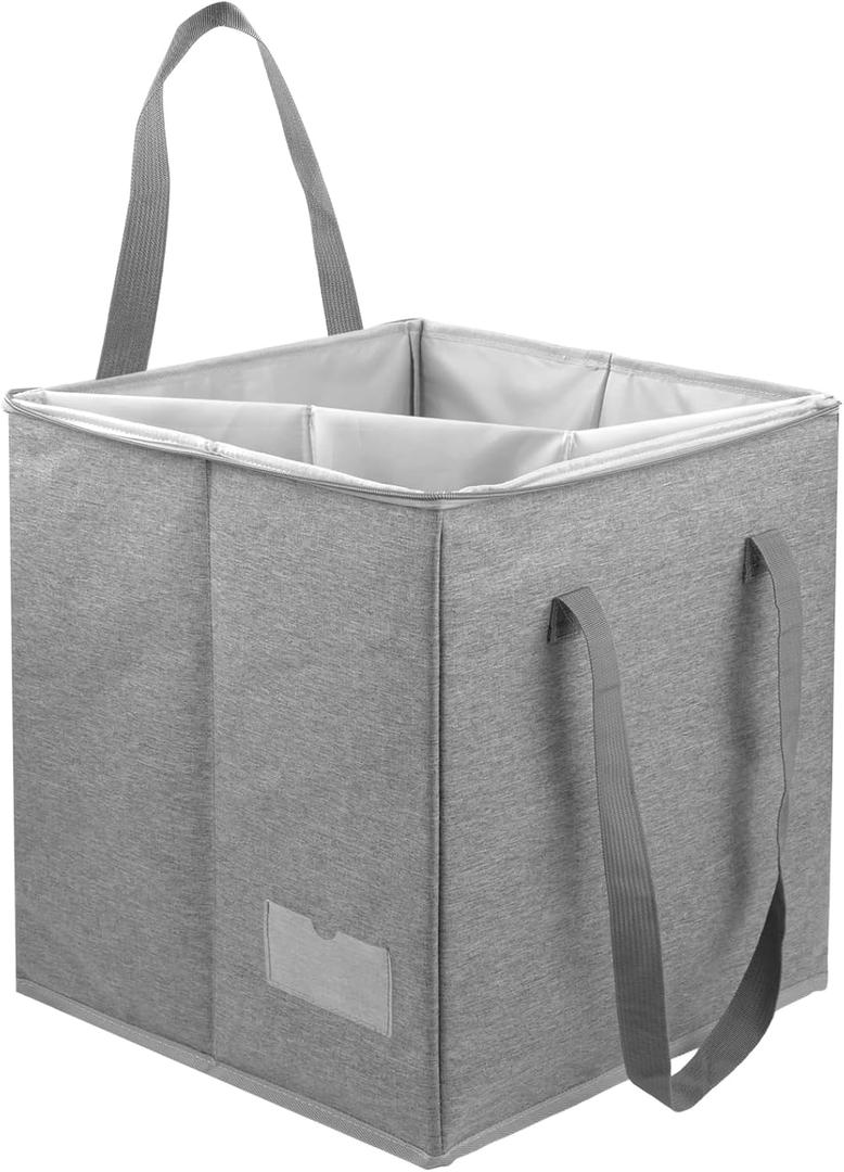 Clothes Hanger Organizer Bag-Rigid, Hanger Storage Containers with Lid, Large Hanger Holder Separate Triangle Hanger Caddy Organizer Box for Closet Tidier Laundry Rooms Wardrobe Drying Rack