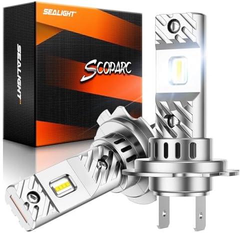 SEALIGHT H7 Bulbs 36000LM Ultra-Bright S6 H7 Dual Bulbs No Adapter Required No Cordless, 6500K White Light, 60000+Long Lifespan, 1:1 Design Plug-N-Play, Marker Light Assemblies, Pack of 2