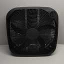 Amazon Basics 3 Speed Box Fan, Indoor Electric Fan for Home Cooling, 5 Blades, Lightweight Design, 67 Watts, 20-Inch, Black, 6.8"D x 20.86"W x 21.33"H