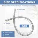 Miucui [10-Pack 48 Inch] 1/2" FIP x 3/8" COMP Faucet Supply Lines, Bathroom Faucet Hose Connector, 304 Stainless Steel Braided Water Supply Line