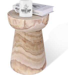 Uziass Wooden Stool for Tree Stump,Coffee Table,Side Table Made in Solid,Plant Stool wiht Natural Solid Wood For Indoor living rooms and Bedrooms,Outdoor gardens Plant trays Tall lounge stools
