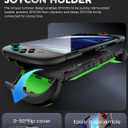 Mumba Dockable for Nintendo Switch 2 Case with Flip Stand, [Titan] Ergonomic Switch 2 Grip Protective Cover Holds 5 Game Cards & 2 TF Cards TPU Accessories and Quick-Release Joy-Con Design (Green)