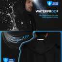 ASPO Men's Winter Ski Jacket Warm Waterproof Snow Coats Fleece Snowboard Jackets Insulated Thermal Windbreaker with Hood (Black)