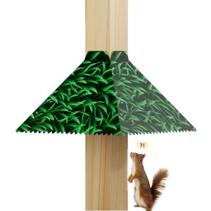 MIXXIDEA Metal Squirrel Baffle for Bird Feeder Pole, Pole Mount Bird House Guard, Squirrel Baffle for 4x4 Post (Green)