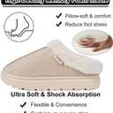 Yueerlu House Slippers For Woman Men, Womens slippers Platform EVA lightweight sole Warm Faux Fur Lined Suede Short Ankle Boots Memory Foam Fuzzy Slippers for Women Anti-Slip Boot Indoor Outdoor