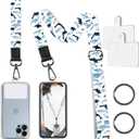 3 x Phone Lanyard Crossbody Phone Strap, Tropical Cell Phone Lanyard for Around The Neck Shoulder Wristlet Strap (Dolphins)