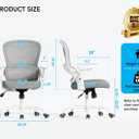 TRALT Ergonomic Office Chair - Comfy Desk Chair with Back Support, Home Office Desk Chairs, Computer Chair, 330lbs Wide Seat Big and Tall Office Chair for Executives (Grey), 25x23x50 inches