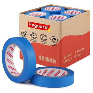 40 Rolls Blue Painters Tape 1 Inch Bulk Masking Tape for Wall Painting