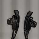 2PCS Steering Wheel Paddle Shifter Extensions Trim Carbon Fiber Decal Sticker Compatible with Mercedes Benz A B C E M SL Class GLA GLK SLK CLA CLS W176 W204 S204 X204 W212 W246 Accessories (Black)