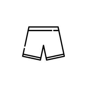 Chubbies Gray Shorts with Black Waistband Size Large with 5.5 inseam