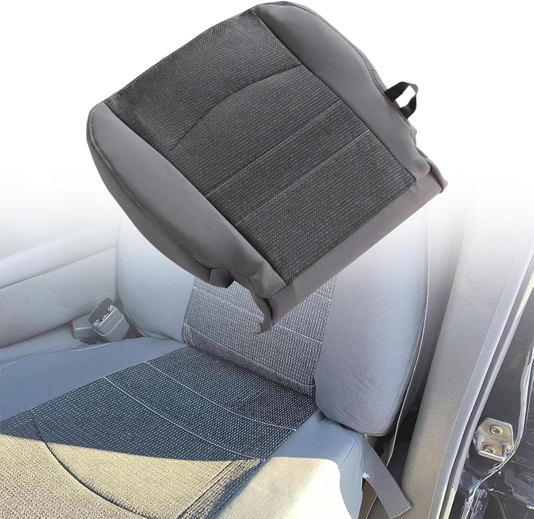 NLQR Front Driver Bottom Replacement Seat Covers Cloth Dark Gray #X8 Compatible with Dodge Ram Pickup 1500 2500 3500 4500 5500 2013-2018 Seat Cover Protector Cushion