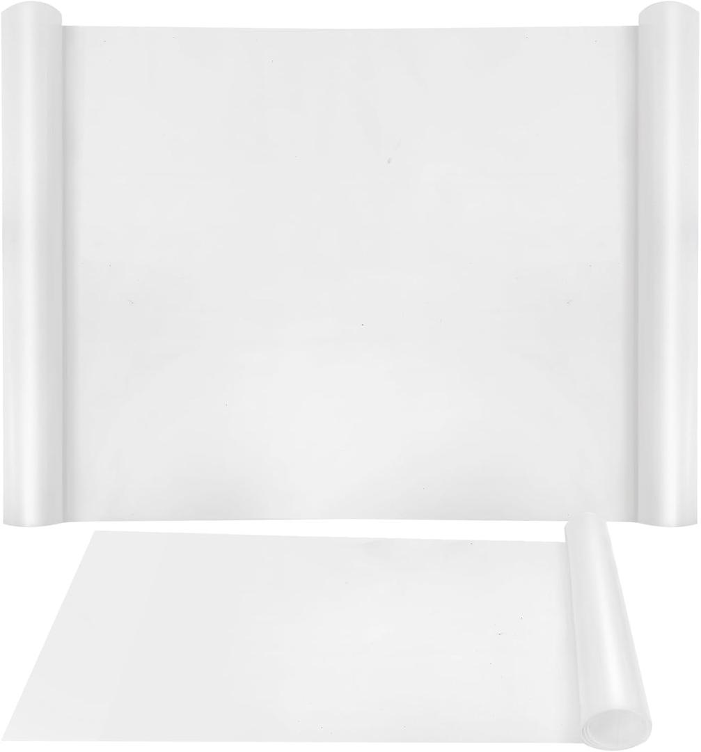 2 Pack Extra Large Silicone Mats, 36" x 24" Thick Heat Resistant Mat, Clear Countertop Protector Cover, Kitchen Non-Slip Silicone Sheet, Multipurpose Place Mats for Dining Table, Translucent 2 Pack Extra Large Silicone Mats, 36" x 24" Thick Heat Resistant Mat, Clear Countertop Protector Cover, Kitchen Non-Slip Silicone Sheet, Multipurpose Place Mats for Dining Table, Translucent