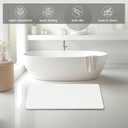 THMINS Extra Large Stone Bath Mat, 36''x24'' Non-Slip Diatomaceous Earth Stone Bath Mat, Super Absorbent Quick Drying for Bathroom, Easy to Clean, 35.4x23.6''