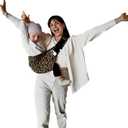 Toddler Carrier | Baby Sling Wrap - Adjustable Premium Cotton - 8 Months to 4 Years - 10-45 lbs (Brown Leopard)