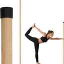 Yoga Stick, 5ft Exercise Stick for Mobility, Stretching Stick with Non-Slip Ends, Exercise Dowel for Physical Therapy, Balance Pole and Stretch Bar for Posture Correction (1 PCS 58 inches Natural Bamboo)