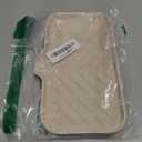 Silicone Bathroom Soap Dishes with Drain Spout-Bathroom and Kitchen Sink Organizer,Sponge Holder,Dish Soap Tray,Perfect for Dispenser,Scrubber,Bottle,Cup on Sink or Counter-Tapioca 9.6"5.3"