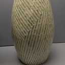 Linon Tylin Ivory and Blue Capiz Drum Accent Table