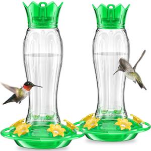 Birdream Hummingbird Feeders for Outdoors, 15oz Hanging Hummingbird Feeders Ant Proof, Easy to Clean and Maintain, Gift for Bird Lover, Green (2 Pack)