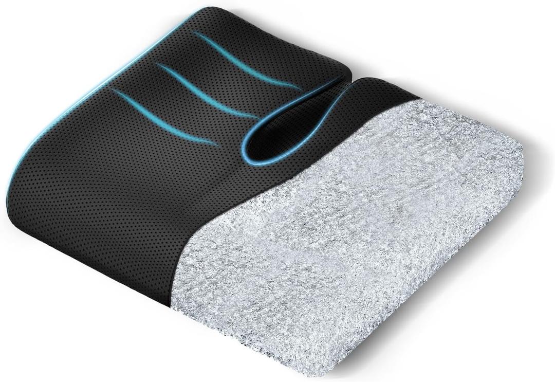 100% Breathable Chair Cushion,18x16 Office Chair Pad Wheelchair, Sofa Wheel Chair Seat Cushion for Sciatica, Tailbone, Coccyx, Pressure Sore Relief, Ergonomic Thick, Medium Firm Anti-Slip