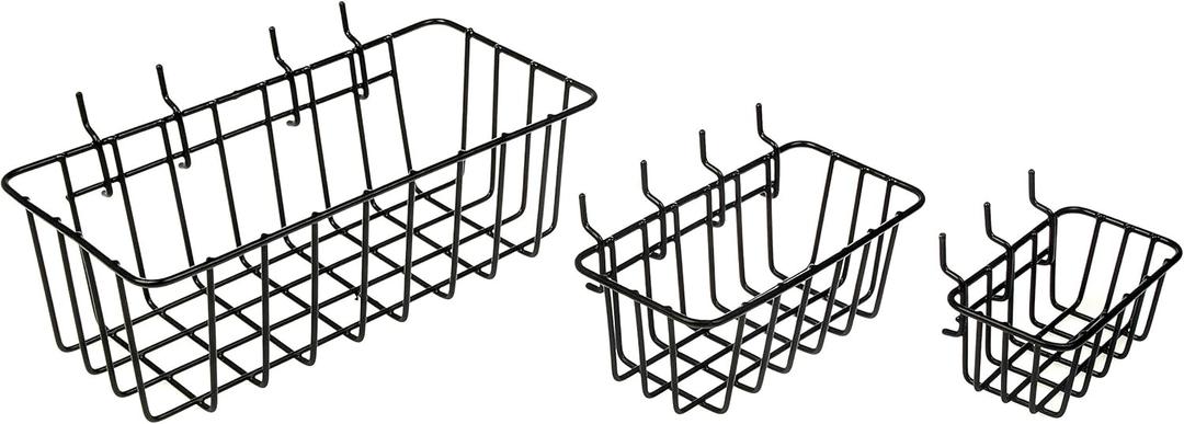 Dorman Hardware 4-9845 Assorted Pegboard Wire Basket Set, Pack of 3