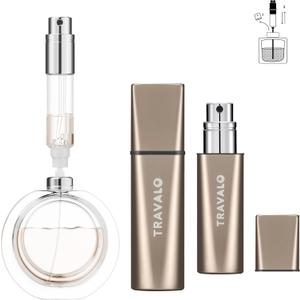 Travalo OBSCURA Ultimate Bottom-Fill Perfume Atomizer with HD Spray - 5ml Leakproof Travel Bottle, Refillable Portable Fragrance Dispenser for Her & Him (OBSCURA, GREY)