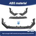 Front Bumper Lip for Honda Civic 11th Gen 2022-2024 PP Front Lip Splitter Spoiler(Carbon Fiber Printing)