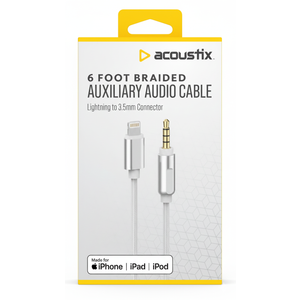 Acoustix Auxiliary Braided Audio Cable 6 ft