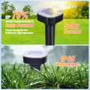 4 Pack Mole Repellent Solar Powered, Snake & Skunk & Vole & Gopher & Armadillo & Rabbit & Groundhog & Chipmunk & Raccoon Repellent for Yard, IP65 Waterproof Ultrasonic Deterrent for Lawns Garden