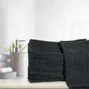 100% Cotton Washcloths - 60 Pack|400 GSM|Soft Face & Body Washcloths| Highly Absorbent|12 x 12 in|Black