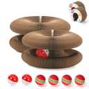 2 PCS Cat Scratcher Board with 6 Balls Cats Toy