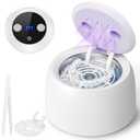 Ultrasonic Retainer Cleaner Machine - 453kHz Frequency,with Digital Timer, Auto Lift Tray,UVC+UVA Lamp,IPX6 & SUS304 Tank,Dental Clean Pod for Denture,Aligner,Mouth Guard,Toothbrush