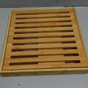 Bamboo 10.5" Bread Slicer for Homemade Bread, Adjustable Bread Cutter Board, Slicing Guide & Serving Board, 2in1 Kitchen Gadget for Sourdough, Artisan Loaves, Boules, Bagels & Cakes (20 Basket Liners)