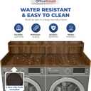 OfficeSimpli Washer Dryer Countertop with Shelf - 27.5 x 54 Inch - Made in USA Laundry Countertop Over Washer and Dryer with Non-Slip Pads, Storage Shelf, Laundry Topper Organizer, California Walnut, 2 Tier