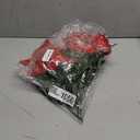 Hotop 8 Bundles Christmas Glitter Poinsettia Artificial Bushes 12.6 Inch Poinsettia Flowers Bushes Christmas Decorations Ornaments for Indoor Outdoor (Red with Gold Edge)