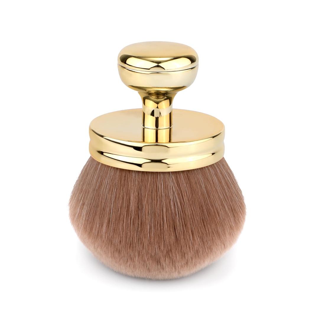 3 x Large Self Tanning Brush, Oval Body Makeup Tan Brush with Wide Brush Head Self Tanner Brush Applicator Sunscreen Brush for Makeup Legs Arms Face Body (Gold)