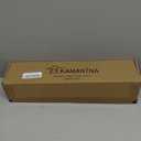 KAMANINA Silver Curtain Rod 32 to 58 Inch(2.6-4.8ft), 1 Inch Heavy Duty Curtain Rods for Windows Adjustable Decorative Drapery Rods with Marbled Finials