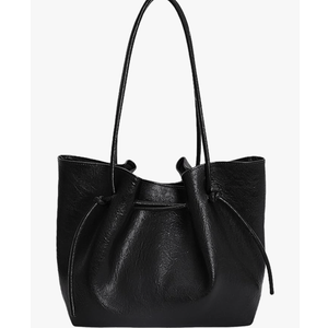 Women PU Solid Color Shoulder Bag Underarm Bag Top-Handle Bag Large Capacity for Travel Shopping Daily Use